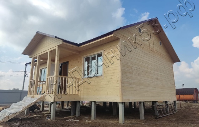 3 Каркасно-щитовой дом Д-3, 9х8.5м, 67.5 М², Московская область, Можайский район, деревня Старое Село. (2)